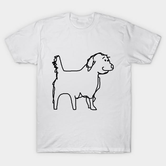 Ruff Dog Doodle T-Shirt by ellenhenryart